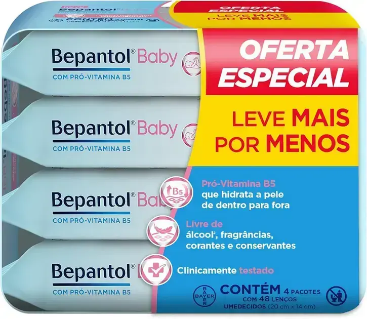 1. Kit Bepantol Lenços Umedecidos - Bepantol