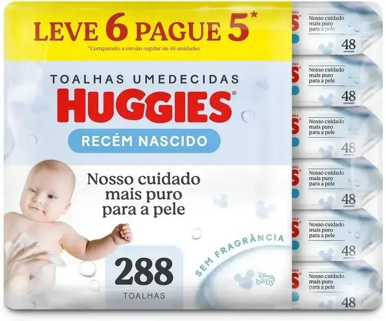 1. Kit Lenços Umedecidos Recém Nascido - Huggies