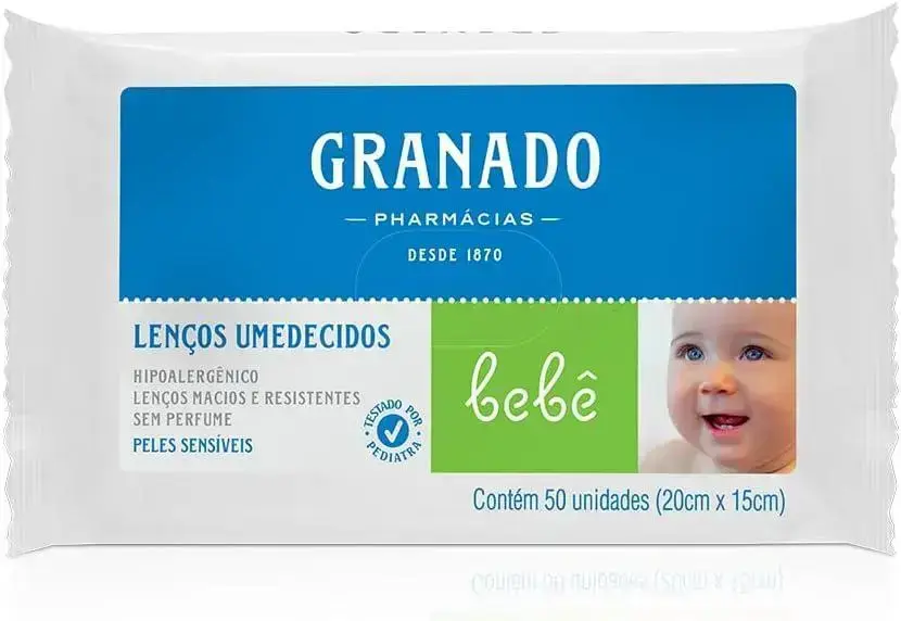1. Lenço Bebê Pele Sensível - Granado