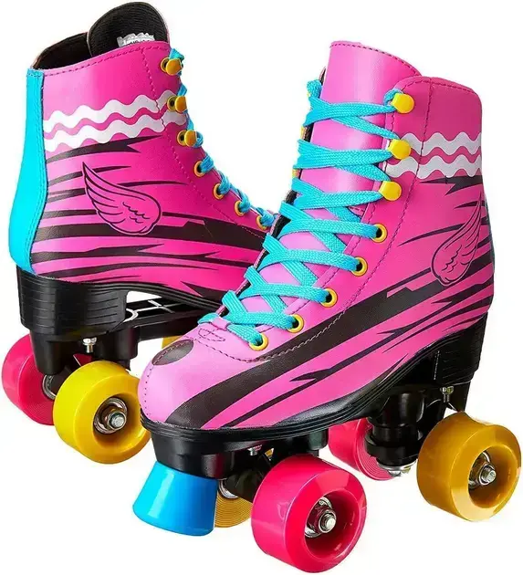 1. Patins Infantil Feminino Roller 4 Rodas 32 ao 41 - Genérico