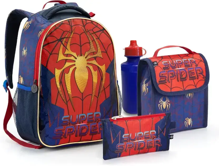 3. Kit Mochila De Costa Infantil Escolar Masculina - Genérico