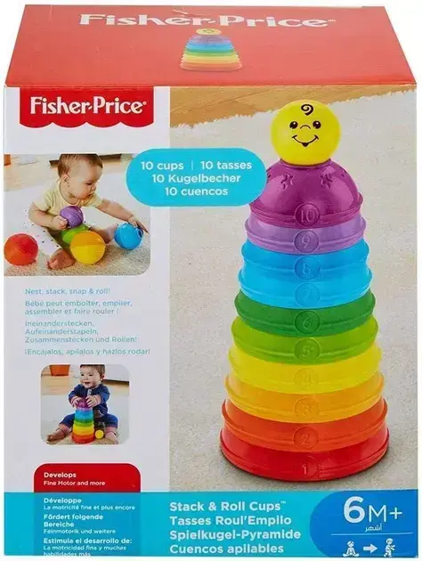 3. Potinhos Empilhar e Rolar - Fisher Price