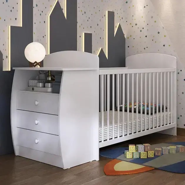 8. Berço Cômoda Multifuncional Colinho de Mãe - Multimóveis