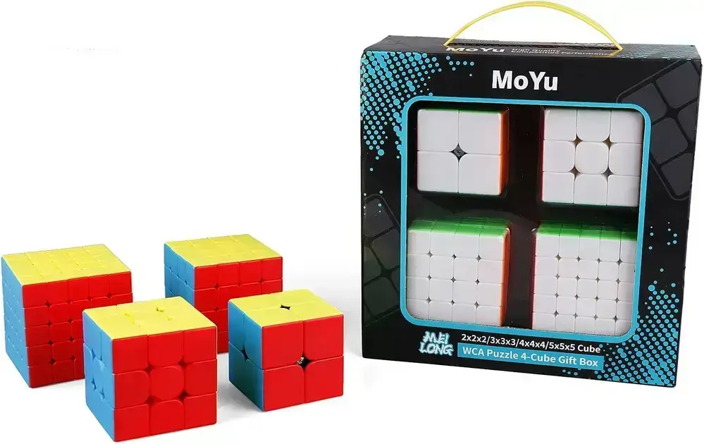 9. Box Cubo Mágico Moyu 2x2x2 + 3x3x3 + 4x4x4 + 5x5x5 - Moyu