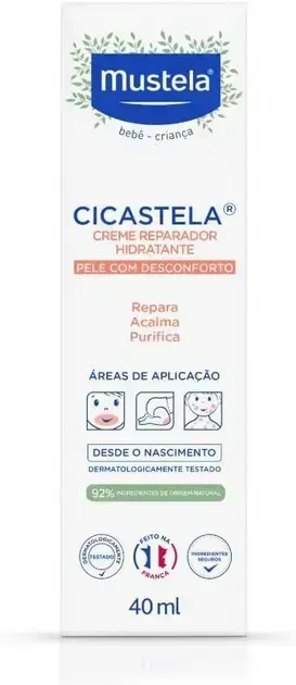 2. Mustela Cicastela Creme Reparador Hidratante 40Ml - Mustela