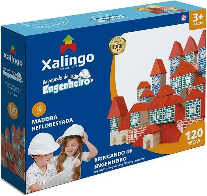 3. Brincando de Engenheiro 120 Peças - Xalingo
