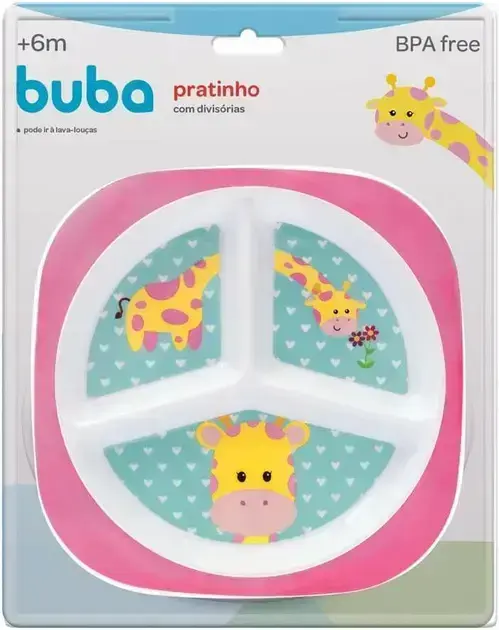 4. Prato com Divisórias Girafinha - Buba
